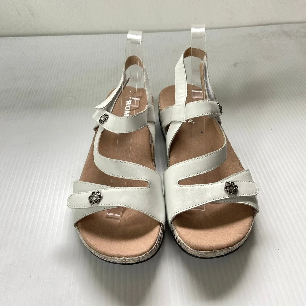 Romika Ridschi 54 White Leather Sandal Womens EU 41 US 10 10.5 NEW